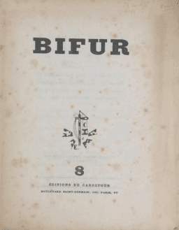 couverture de la revue Bifur