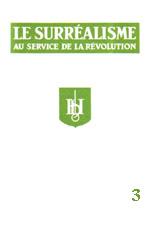 couverture de la revue Le Surréalisme au service de la Révolution