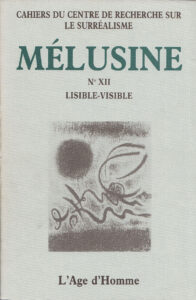 Couverture de la revue Mélusine n° 12