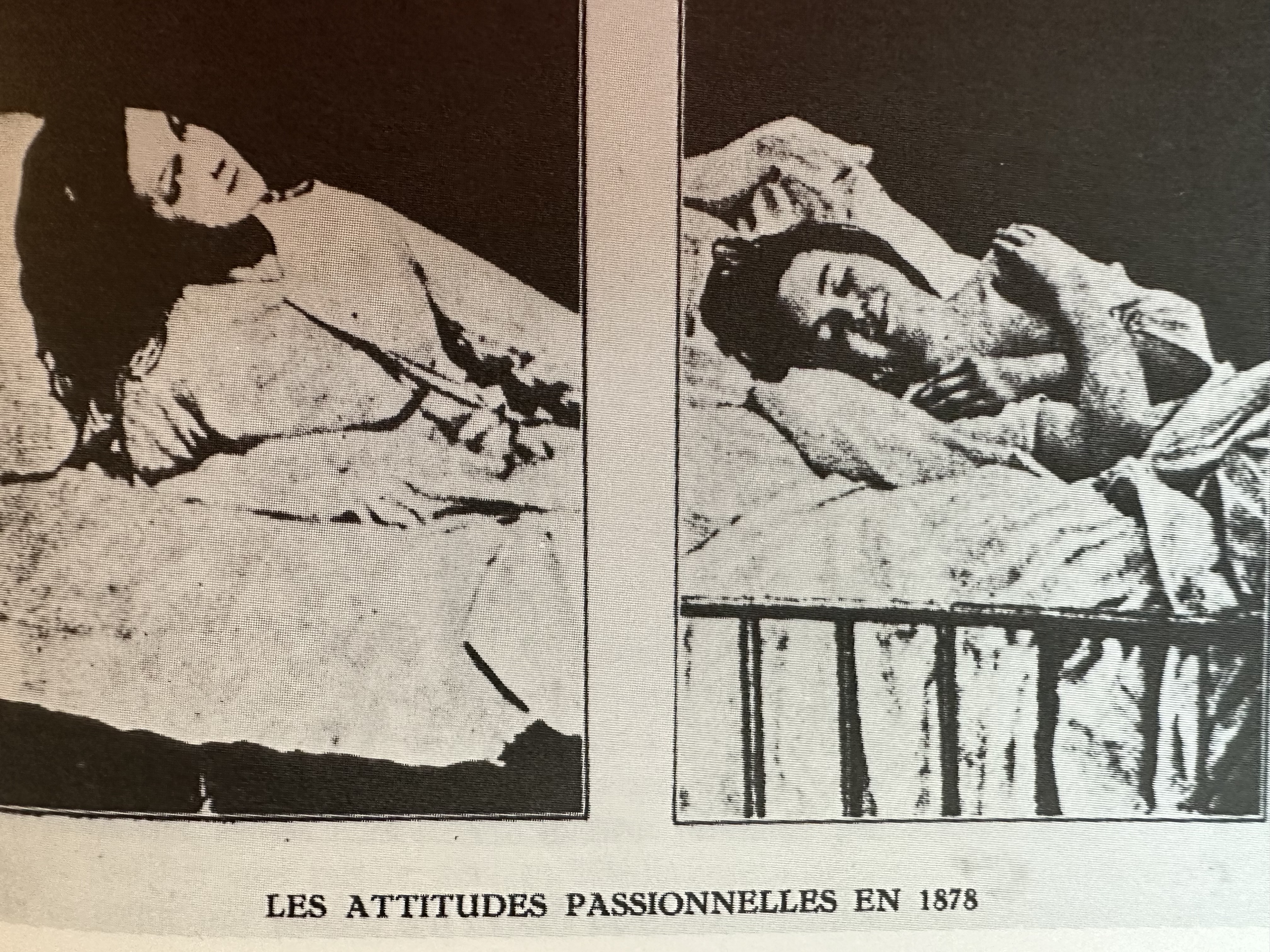 2 Photos d'attitudes passionnelles datées de 1878