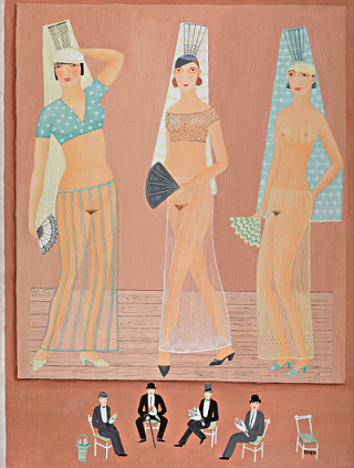 Tableau de Toyen : Les danseuses, de 1925