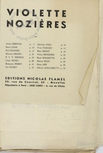 Couverture de la brochure Violette Nozières